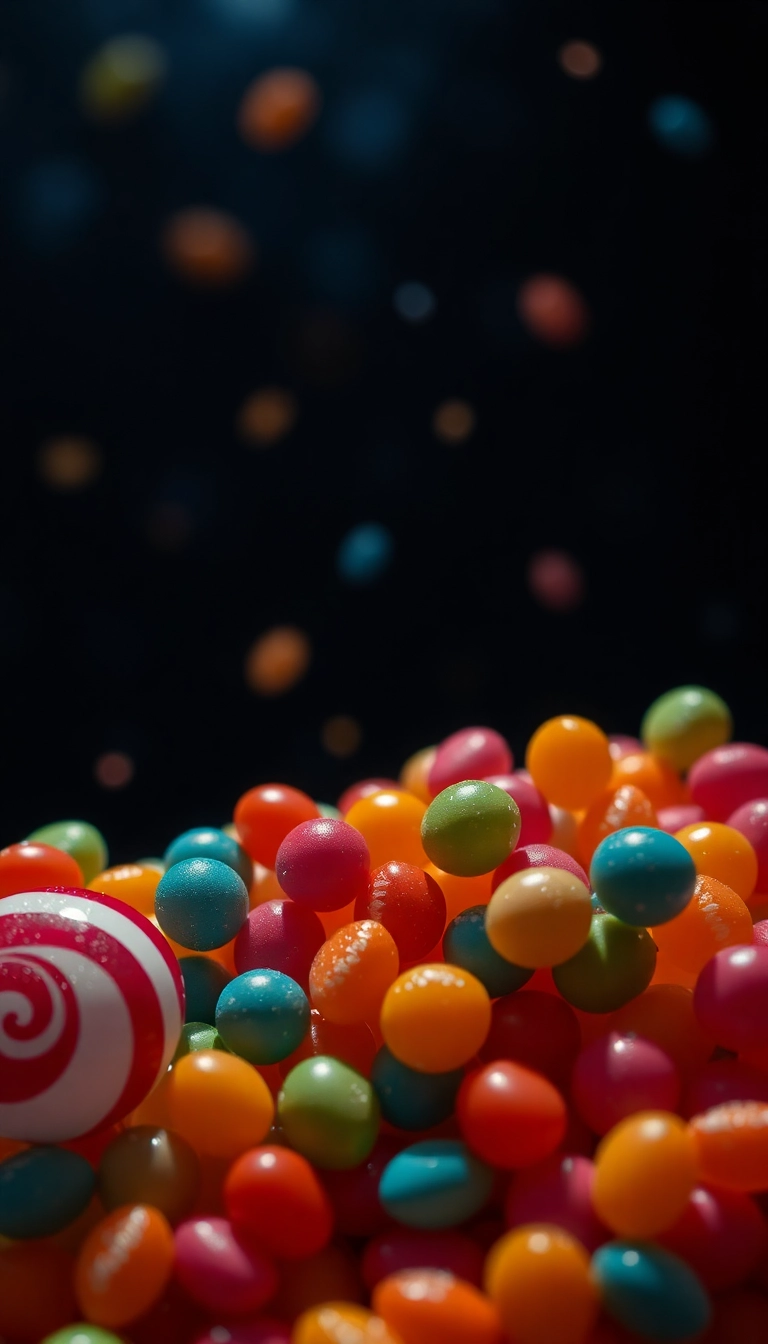 HD iPhone Mixed Candies Close Up Gorgeous Wallpaper Royalty-Free Stock Photo